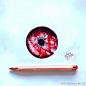 #插画艺术作品# 插画师Gelson Fonteles用圆珠笔画的一组眼睛作品，太完美了！来自：@Sai大师