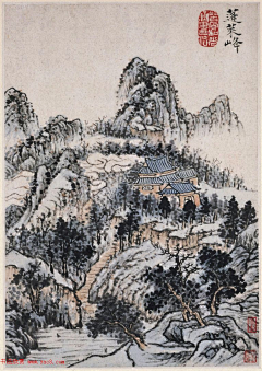 草堂话旧（采集到国画（清。石涛）一