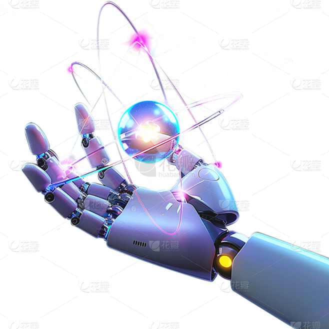 科技风通用3D智能机器人手组合元素素材