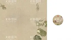 工笔画素材  - 源文件下载【酷图网】工笔画,素材,复古,花草,海报,婚纱照