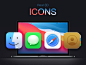 Big Sur 3D icons - Part II ui macos octane render octane macos icon ios app ios14 ios icons c4d branding bigsur music contact safari messages finder 3d icon 3d design