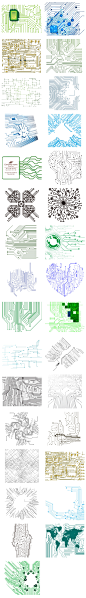 科技感抽象线条电路板芯片AI矢量元素