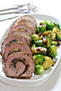 Stuffed Flank Steak with Prosciutto and Wild Mushrooms