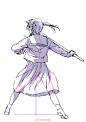 #绘画参考素材# #绘画教程# #实用素材# 
   女子高中剑技大全（大雾……）实用的刀剑动作与动态人体…… ​​​​