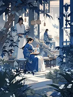 Ai绘画国潮插画|快到七夕啦，这样够甜吗？