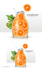 手绘果汁饮品水果插画PSD素材_平面素材_乐分享-设计共享素材平台 www.lfx20.com