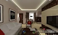 富力桃园 靓丽新中式风格小三居(4)