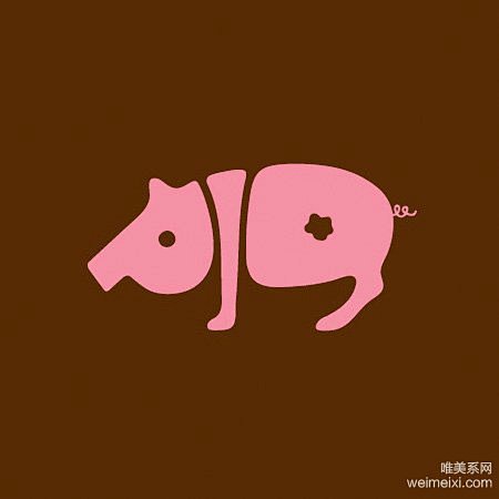 由字母变形组成的动物图案wordanimals