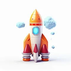 厨师3d卡通火箭素材图AI图