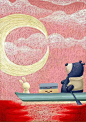 B.RKIDS少儿童趣插画 : B.RKIDS儿童故事插画，讲述的是可爱的小兔子与大熊之间童趣生活的故事。画距联盟出品