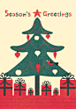 圣诞节插画海报设计 平面设计--创意图库 #采集大赛#