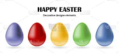 Easter collection of cards and decorative elements