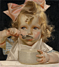 J.C. Leyendecker, Kellogs kids, 1915-1917, Oil on canvas.https://ritasv.tumblr.com/post/155869744754/heavenpoison-jc-leyendecker-kellogs-kids ​