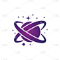 字母X和行星标志设计