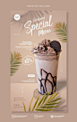 Premium PSD | Special milkshake cookie drink menu promotion social media instagram story or bann ...
