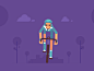 Tour de France cycling bicycle bike fitness motion design after effects motion authors crossfit 2d animation character