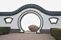 中式拱门建筑风格 平面电商 创意素材