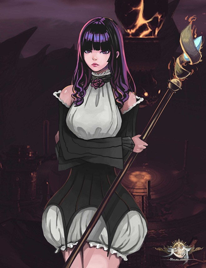 天谕流光法师插画cg