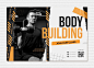 Flat design fitness sale background