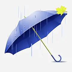 卡通雨伞高清素材 下雨 伞 卡通 唯美 手绘 蓝色 蓝色雨伞 遮阳伞 雨伞 免抠png 设计图片 免费下载