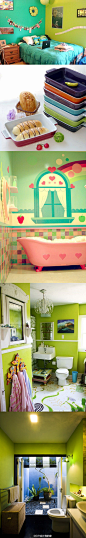 【家居知识：不同色彩的心理暗示减肥法】 1 室内选用蓝绿色能舒缓紧张，浴室墙壁用绿色可活化细胞，提升减肥斗志。2.餐具选用蓝色可降低食欲，控制食量，用紫色和橄榄绿也有相同功效。3.厕所布置为黄色，能刺激消化系统，减少便秘，有助排便畅通。