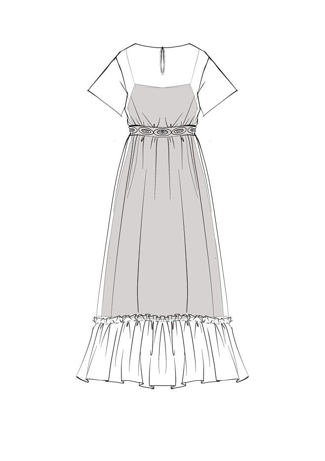 服装设计手绘稿线稿图