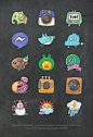 cute crayon icon on Behance