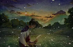 改自《犬夜叉》神乐之死/不透明水彩