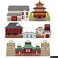建筑矢量素材 矢量建筑素材 中式建筑素材