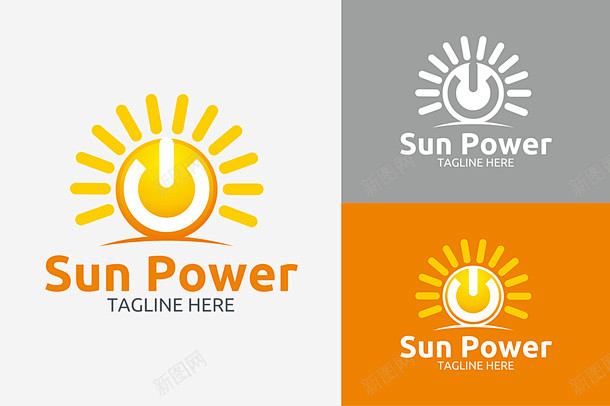 太阳能的logo矢量图图标 UI图标 设...