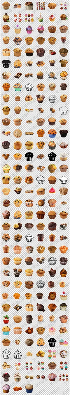 英格兰松饼杯状小松糕蛋糕png格式免抠元素透明底图片设计素材-淘宝网