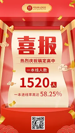 高考喜报报手机海报