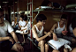 1979年，江南，火车里的硬卧旅客。