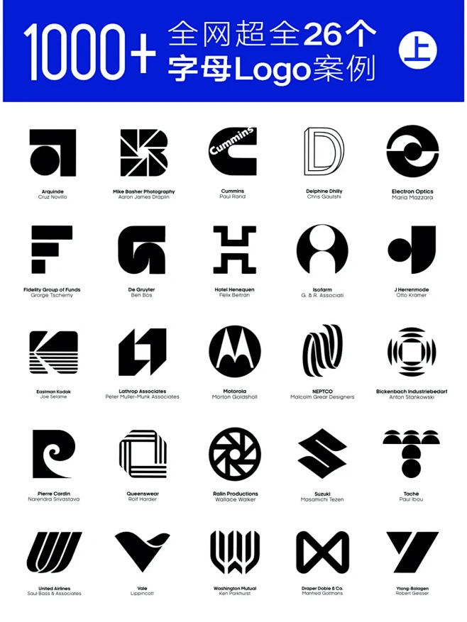 1000+ 全网超全26个字母LOGO设...