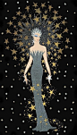 Art Deco Illustration, Starstruck, by Erté (Romain de Tirtoff).