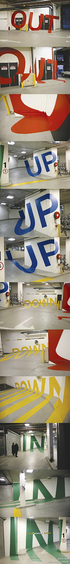 蓝兮-采集到停车位、地下停车场指示牌、车位涂鸦