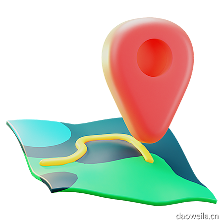 地图位置标记指针导航3D图标 map l...