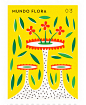 Mundo Flora : It is always necessary to have personal projects that encourage you to draw without a goal or a client. This project is a case of those, I decided to take inspiration from the flowers and make a series of stamps that will continue to grow ev