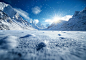 【AI数字艺术】雪山景观图片下载