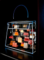 Hermes Leather Forever Exhibition handbag display at 6 Burlington Gardens London