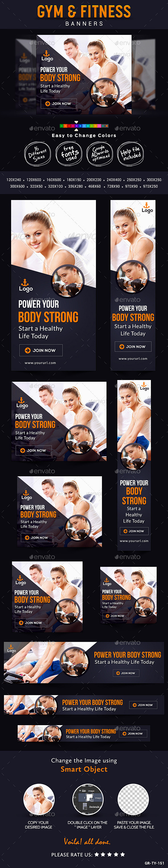 Gym & Fitness Banner...