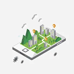 手机导航_新图网 https://ixintu.com 手机导航 装饰图案 卡通手绘 网络科技 水彩画 互联网 手机软件