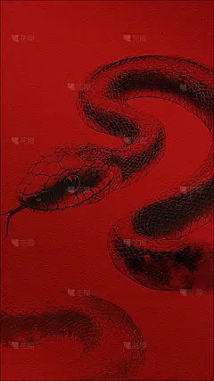 蛇年春节抽象水墨肌理蛇年背景图片