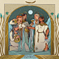 albabbgg albabg aquarius Horoscope ILLUSTRATION  Mystic Procreate tarot zodiac
