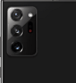 曜岩黑 Galaxy Note20 Ultra 5G后置摄像头的特写。