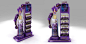 3D booth Display Floor Standing Unit FSU marketing   pop pos posm Stand