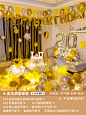 18岁成人生日快乐场景气球装饰男孩派对男生30岁男士酒店创意布置-tmall.com天猫