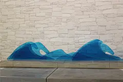 海洋亚克力工艺品欧式酒柜摆件客厅装饰品开业礼品海浪摆设-淘宝网