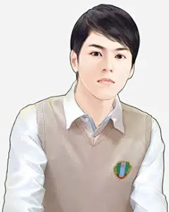 手绘公务员帅哥-觅元素51yuansu.com 手绘插画