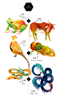 The 24 Solar Terms - Character Design : 24 solar term into animal character designs, merged with featured vegetables, fruits, or weather changes.2014